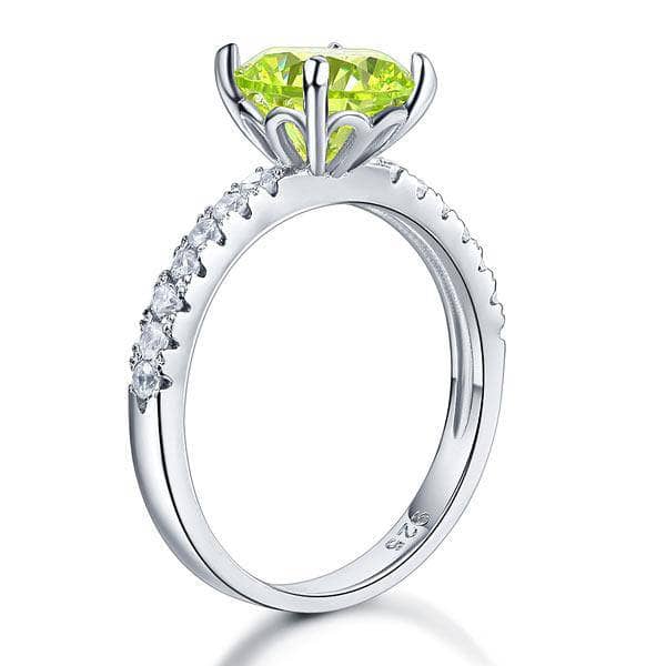 2 carats Green Stone Promise Ring-Black Diamonds New York