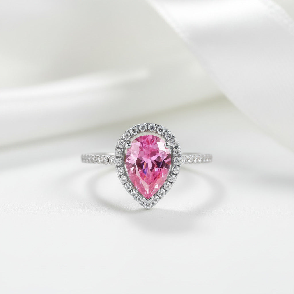 2.0 Ct Diamond Option Pear-Cut Engagement Ring-Black Diamonds New York