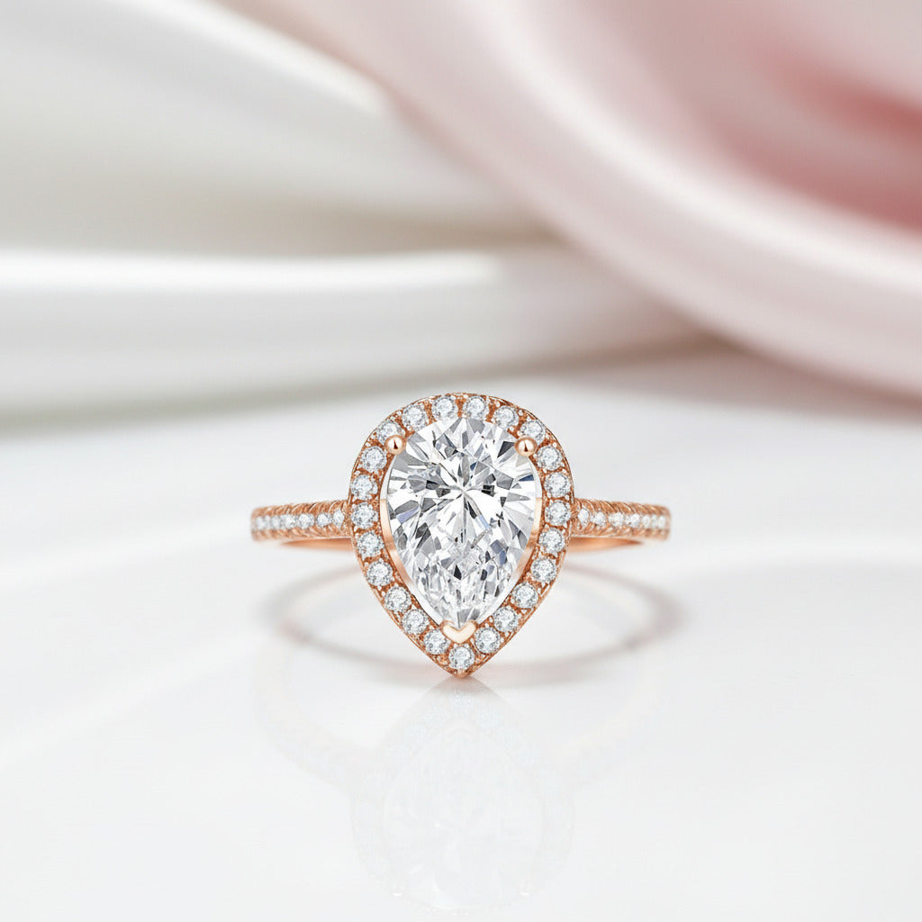 2.0 Ct Diamond Option Pear-Cut Engagement Ring-Black Diamonds New York