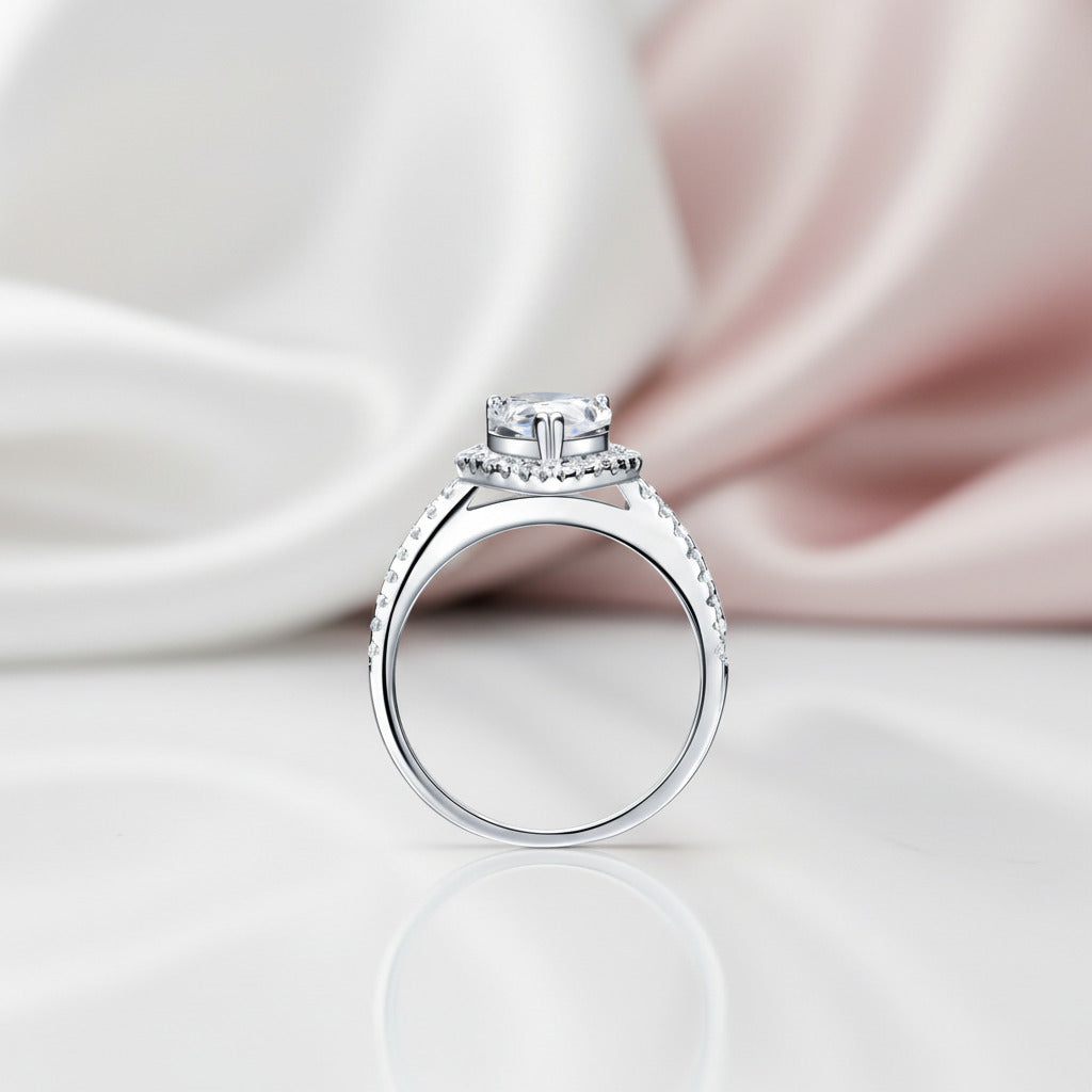 2.0 Ct Diamond Option Pear-Cut Engagement Ring-Black Diamonds New York