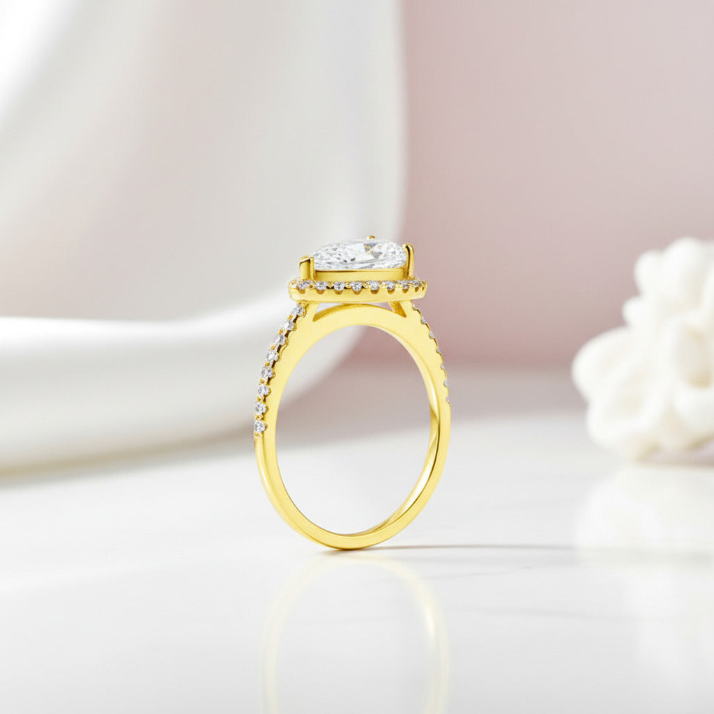 2.0 Ct Diamond Option Pear-Cut Engagement Ring-Black Diamonds New York
