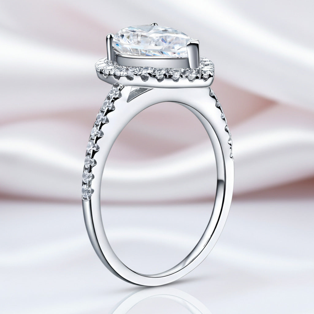 2.0 Ct Diamond Option Pear-Cut Engagement Ring-Black Diamonds New York