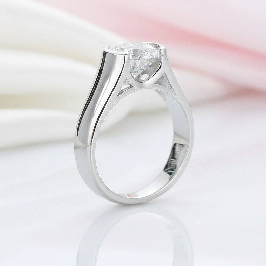 2.0 Ct Round Cut Diamond Option Engagement Ring-Black Diamonds New York
