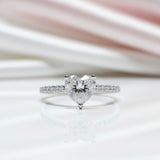 2.0ct Heart-cut Diamond Option Engagement Ring