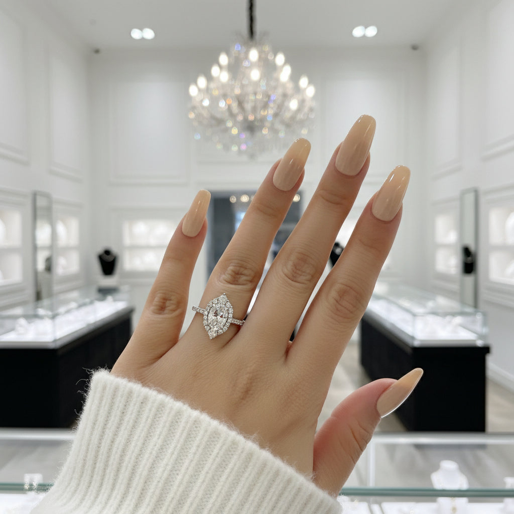 2.0ct Oval Cut Diamond Engagement Ring-Black Diamonds New York