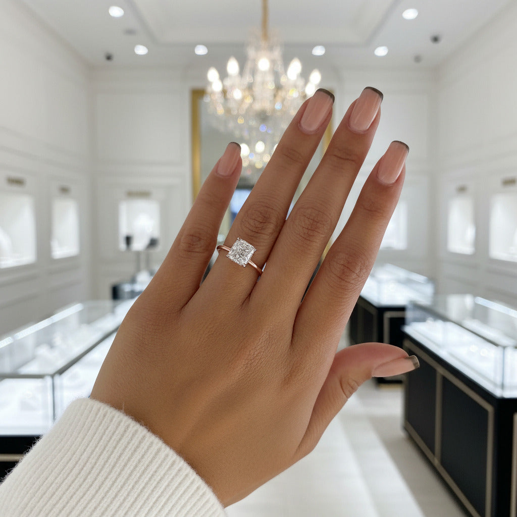 Princess Cut Average Cost Of A Carat Diamond Ring Carat Princess