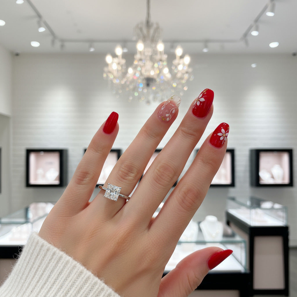 2.5ct Princess Cut Diamond Engagement Ring-Black Diamonds New York