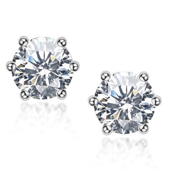 2.0 Carat Round Cut Diamond Stud Earrings-Black Diamonds New York
