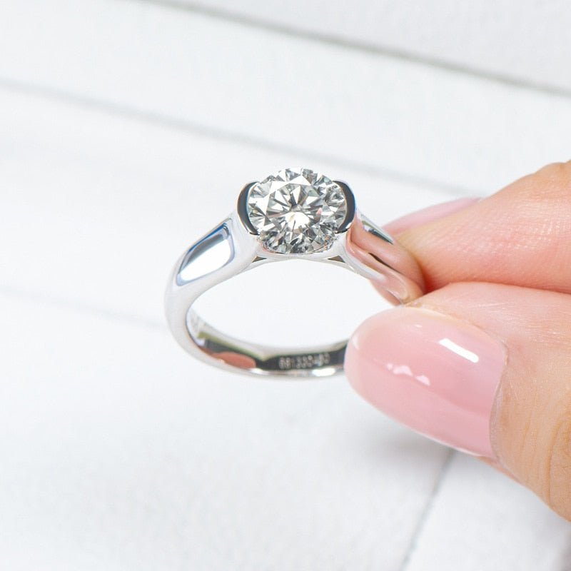 2.0 ct Round Cut Diamond Elegant Engagement Ring-Black Diamonds New York