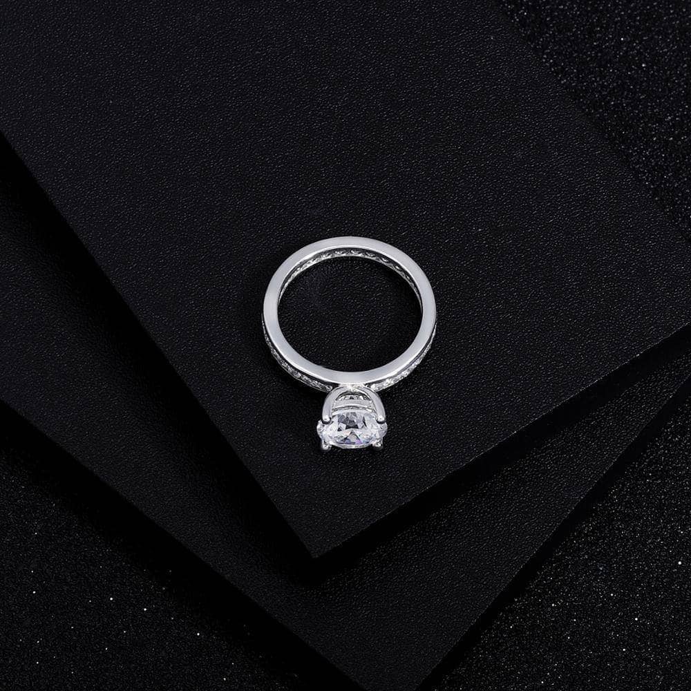 2.00Ct 8mm EF Color Moissanite Wedding Ring-Black Diamonds New York