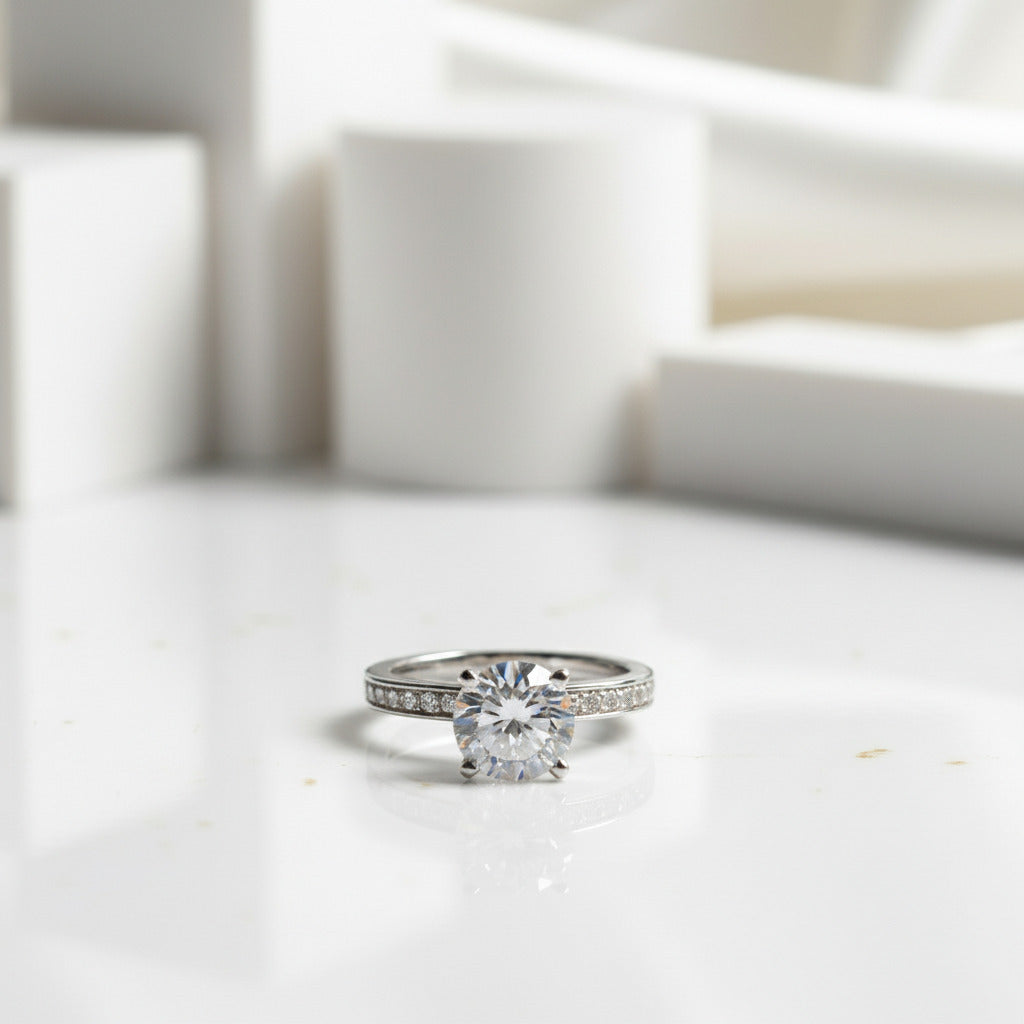 2.0 Ct 8mm EF Color Diamond Wedding Ring-Black Diamonds New York