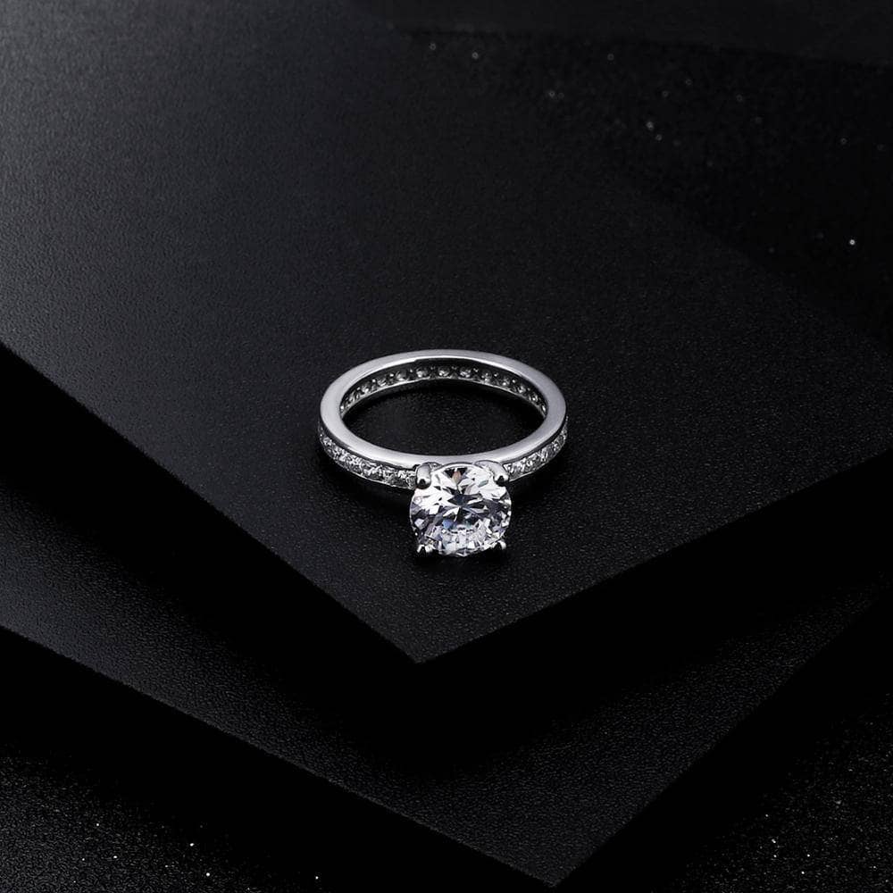 2.00Ct 8mm EF Color Moissanite Wedding Ring-Black Diamonds New York