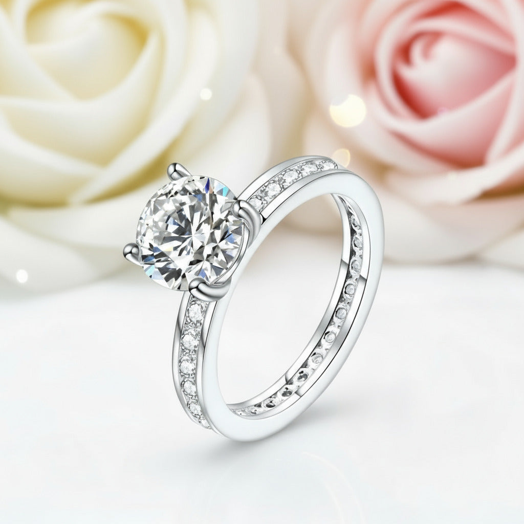 2.0 Ct 8mm EF Color Diamond Wedding Ring-Black Diamonds New York