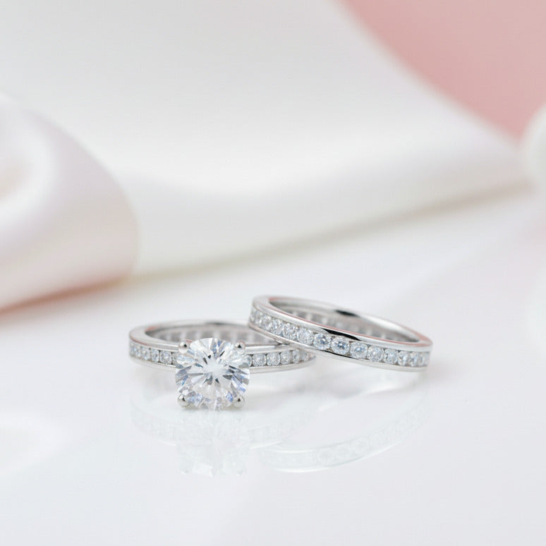 2.0Ct 8mm Diamond Option Wedding Ring-Black Diamonds New York