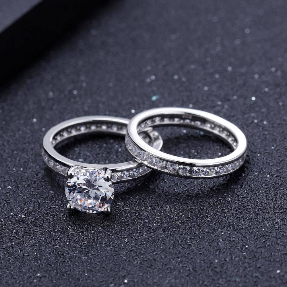 2.0Ct 8mm EF Color Moissanite Engagement Wedding Ring - Black Diamonds New York