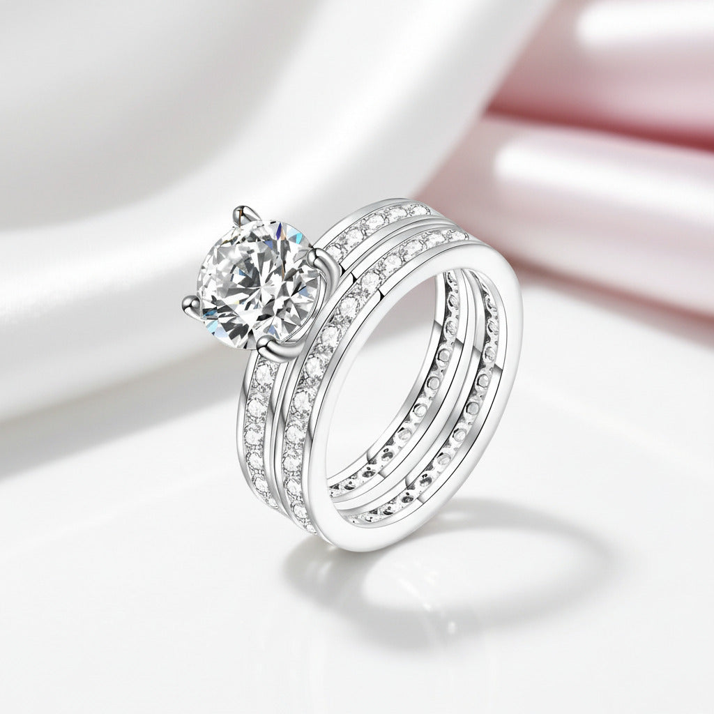 2.0Ct 8mm Diamond Option Wedding Ring-Black Diamonds New York