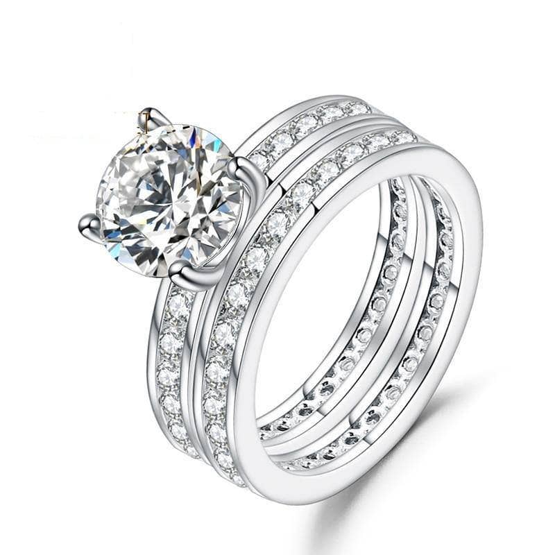 2.0Ct 8mm EF Color Moissanite Engagement Wedding Ring - Black Diamonds New York