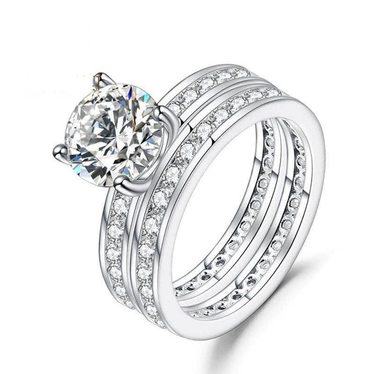 2.0Ct 8mm EF Color Moissanite Wedding Ring-Black Diamonds New York
