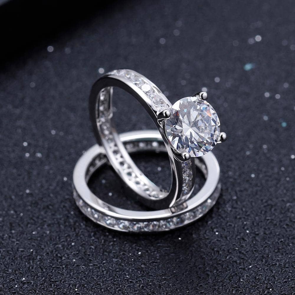 2.0Ct 8mm EF Color Diamond Wedding Ring-Black Diamonds New York