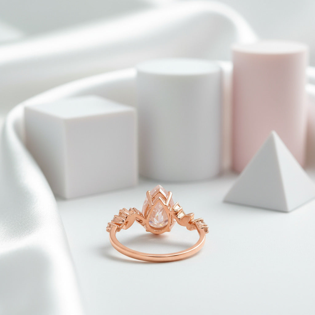 2.0ct Brilliant Cut Diamond Halo Engagement Ring-Black Diamonds New York