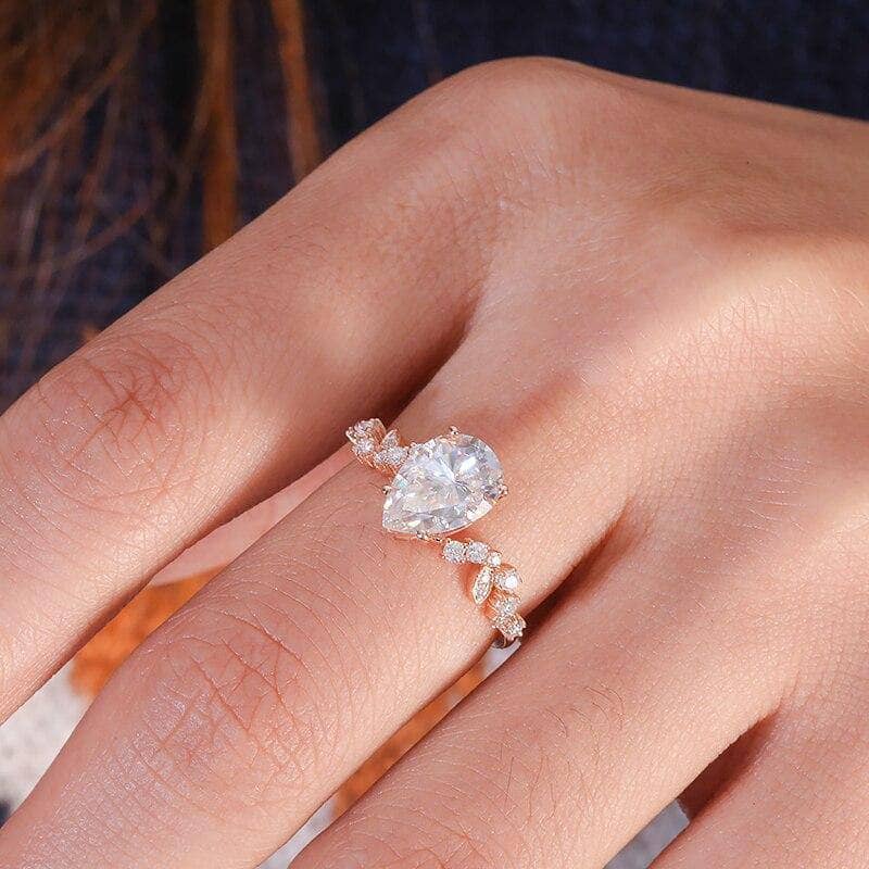 2.0ct Brilliant Cut Moissanite Halo Engagement Ring-Black Diamonds New York