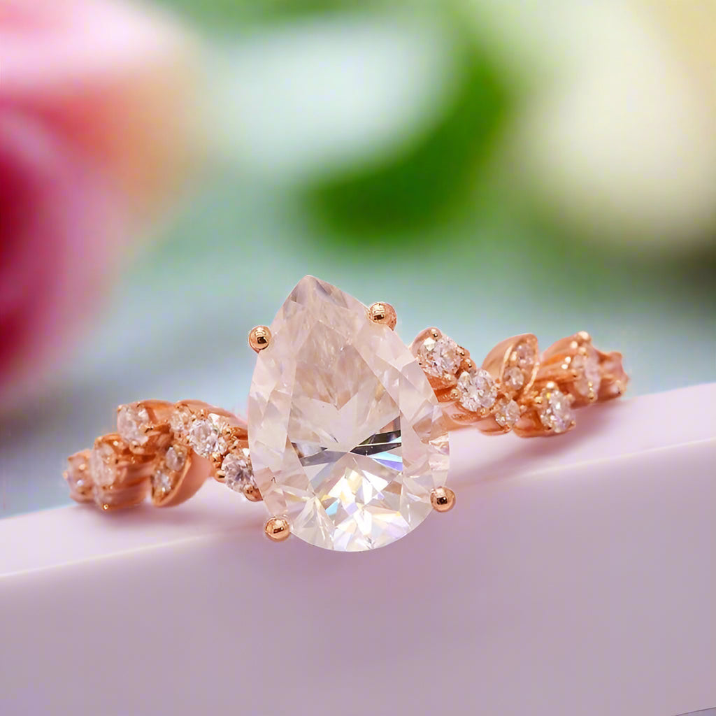 2.0ct Brilliant Cut Diamond Halo Engagement Ring-Black Diamonds New York