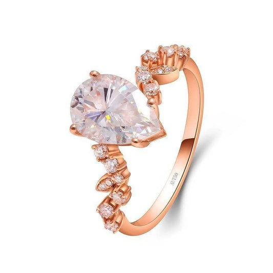 2.0ct Brilliant Cut Diamond Halo Engagement Ring-Black Diamonds New York