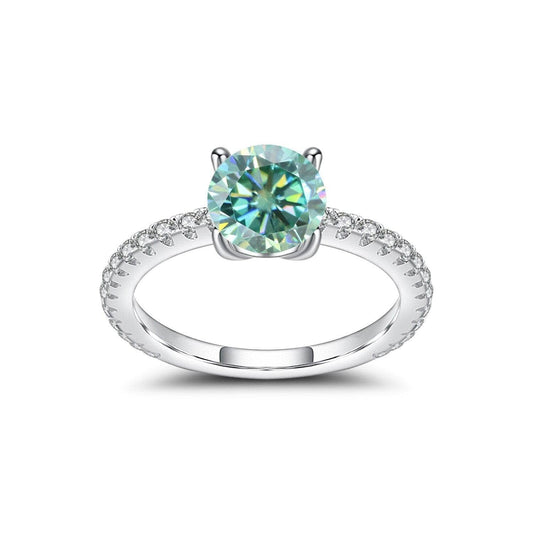 2.0Ct EF Color Round Diamond Petite Engagement Ring-Black Diamonds New York