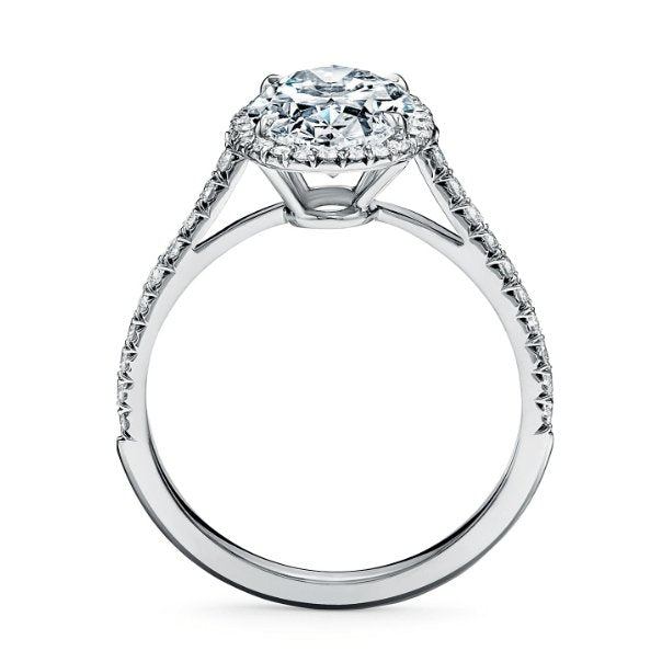 2.0ct Oval-cut Moissanite Four Prong Engagement Ring-Black Diamonds New York