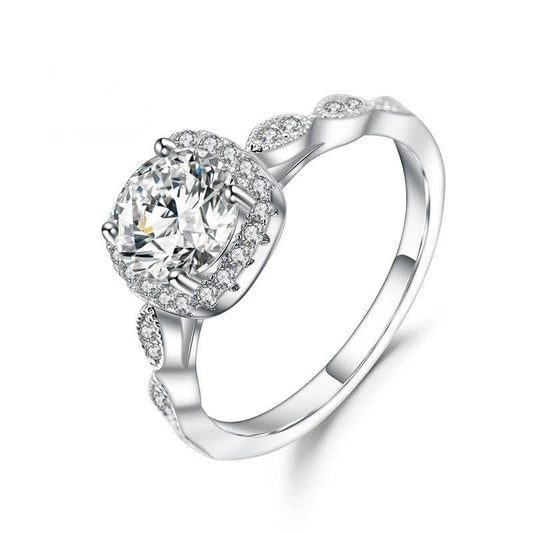 2.0ct Pave Diamond Vintage Engagement Ring-Black Diamonds New York