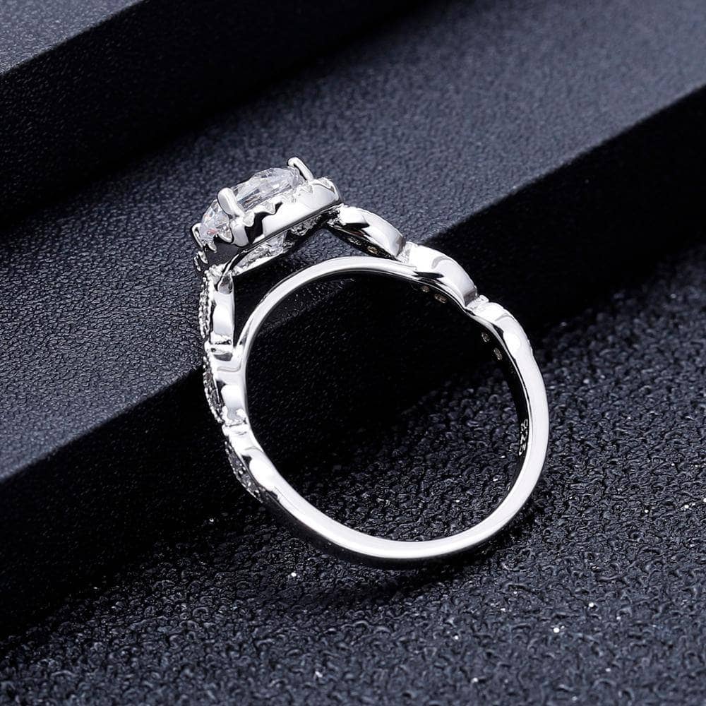 2.0ct Pave Moissanite Diamond Vintage Engagement Ring - Black Diamonds New York