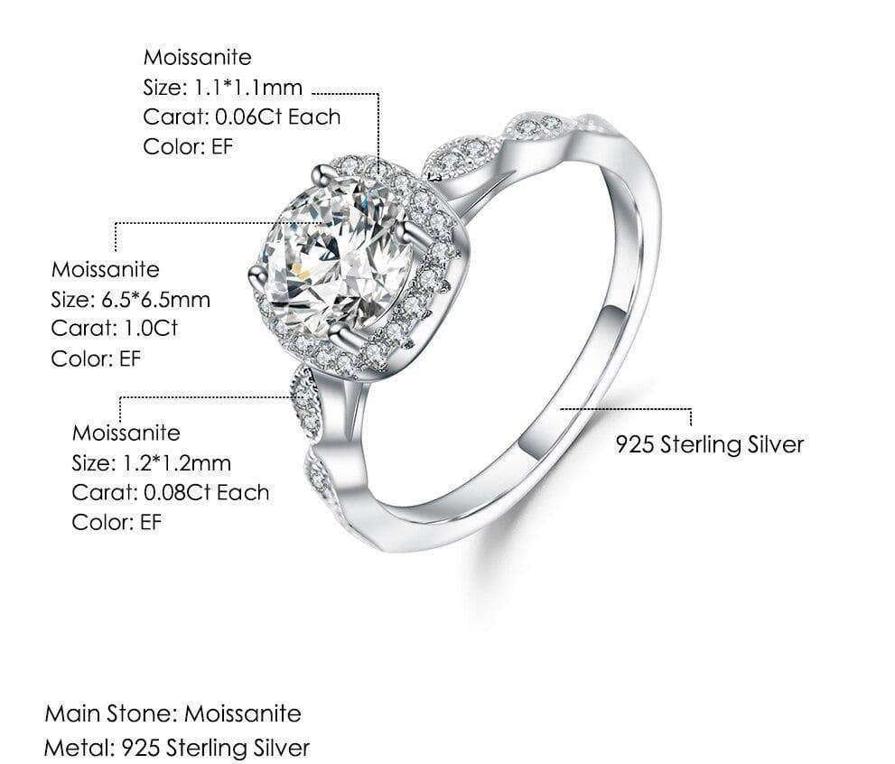 2.0ct Pave Moissanite Diamond Vintage Engagement Ring - Black Diamonds New York