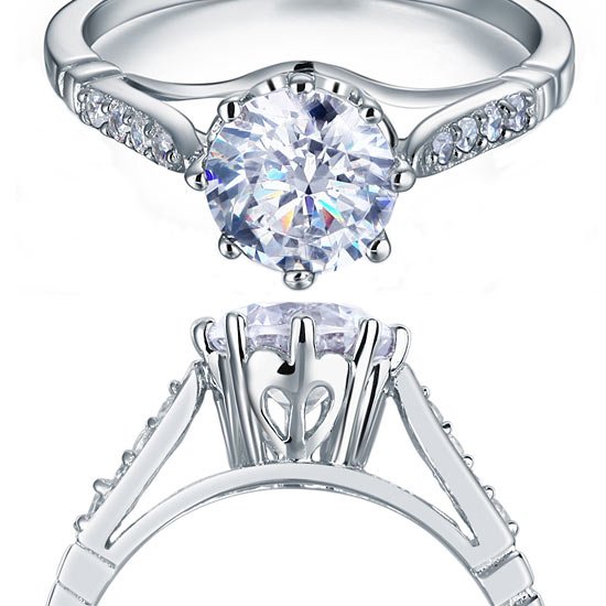2.0ct Round-Cut Diamond Anniversary Ring-Black Diamonds New York