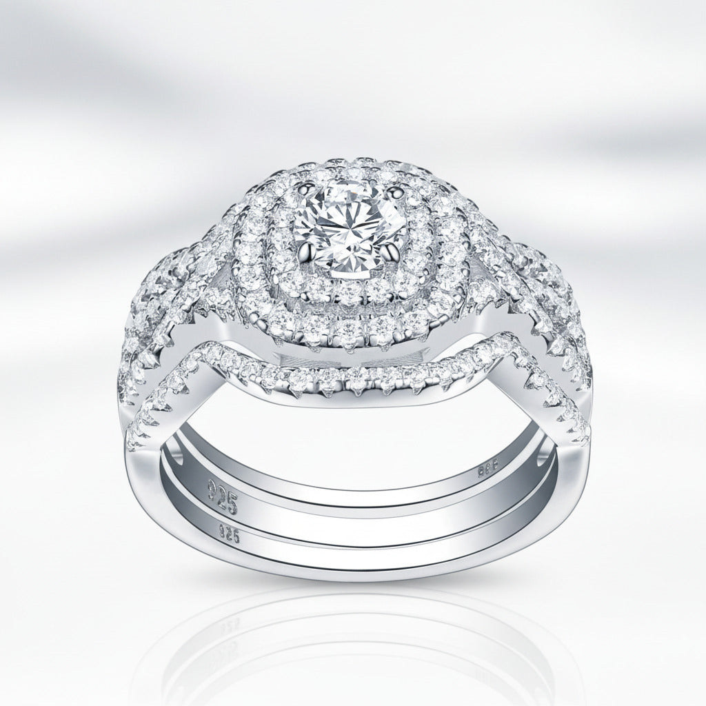 2.1ct Diamond Option Bridal Ring Set-Black Diamonds New York