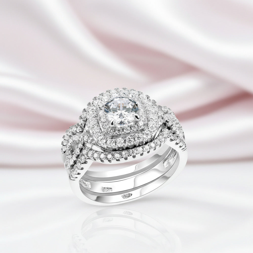 2.1ct Diamond Option Bridal Ring Set-Black Diamonds New York
