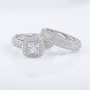 2.26 Ct Princess Cut Diamond Option Engagement Ring Bridal Set-Black Diamonds New York