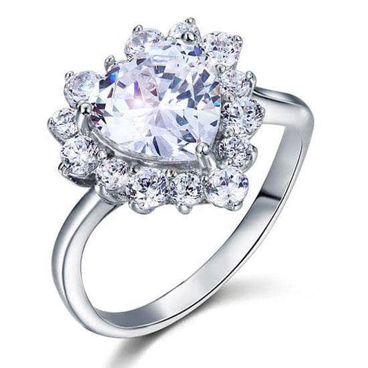2.5 Carat Heart Cut Wedding Promise Engagement Ring-Black Diamonds New York