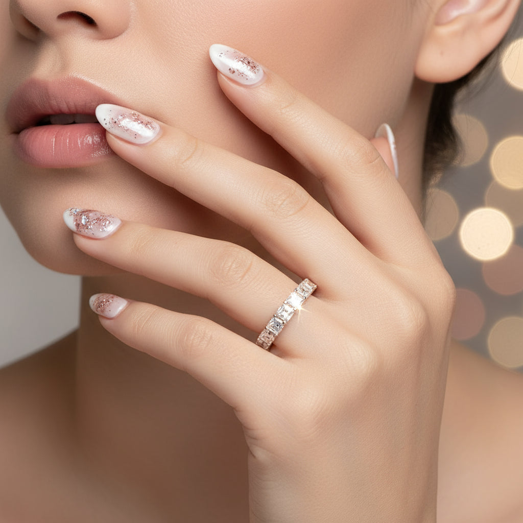 2.5 Carat Princess Cut Yellow Gold Ring Set-Black Diamonds New York