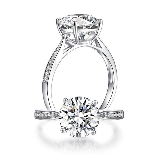 2.5ct Moissanite Diamond 9mm Luxury Ring - Black Diamonds New York-Black Diamonds New York