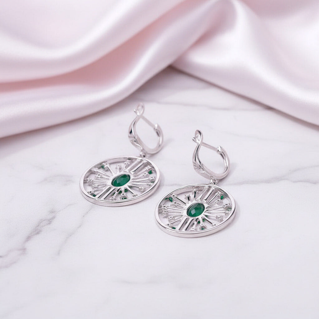 2.5Ct Natural Agate Gemstone Drop Earrings-Black Diamonds New York