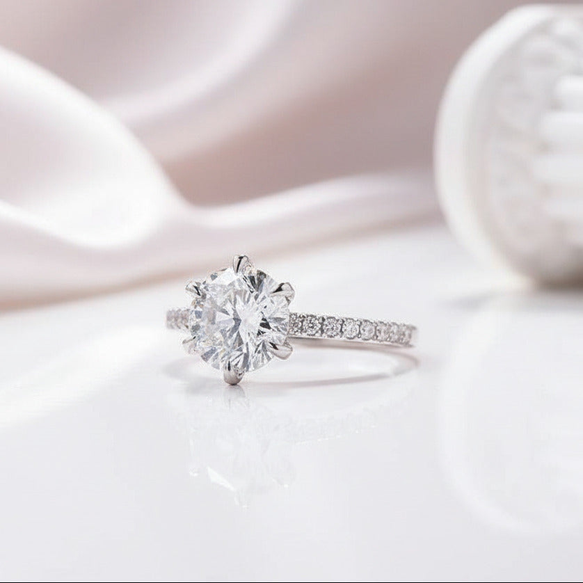 2.5ct Round Cut Simulated Diamond Options Ring Set-Black Diamonds New York