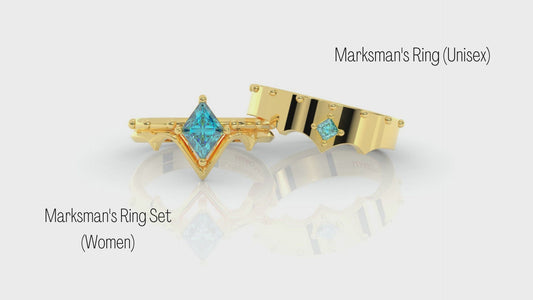 Marksman's Ring (Unisex)- 14k Yellow Gold Video Game Inspired Rings