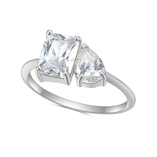 2.8ct Diamond Two Stone Engagement Ring-Black Diamonds New York