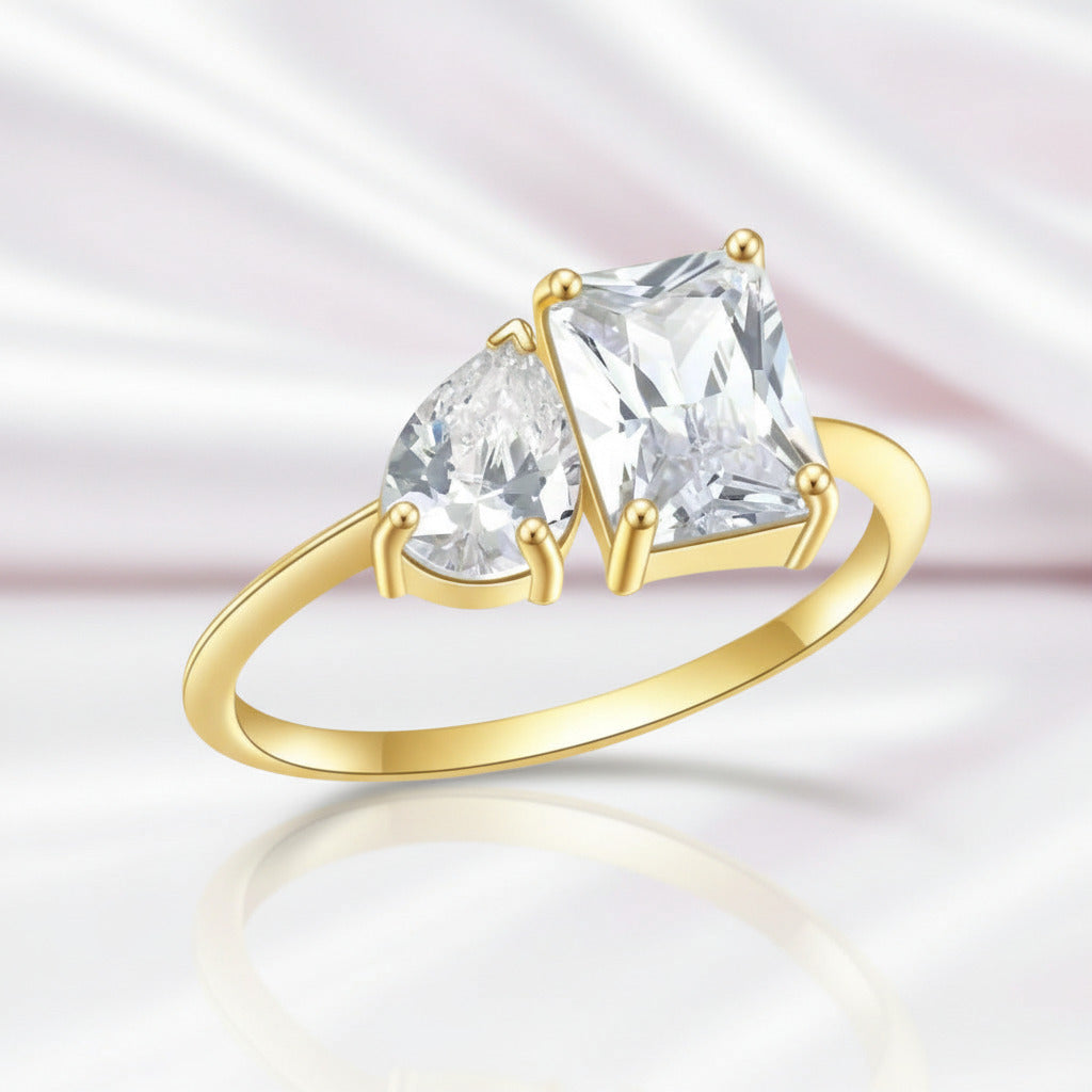 2.8 Ctw Diamond Option Two Stone Engagement Ring-Black Diamonds New York
