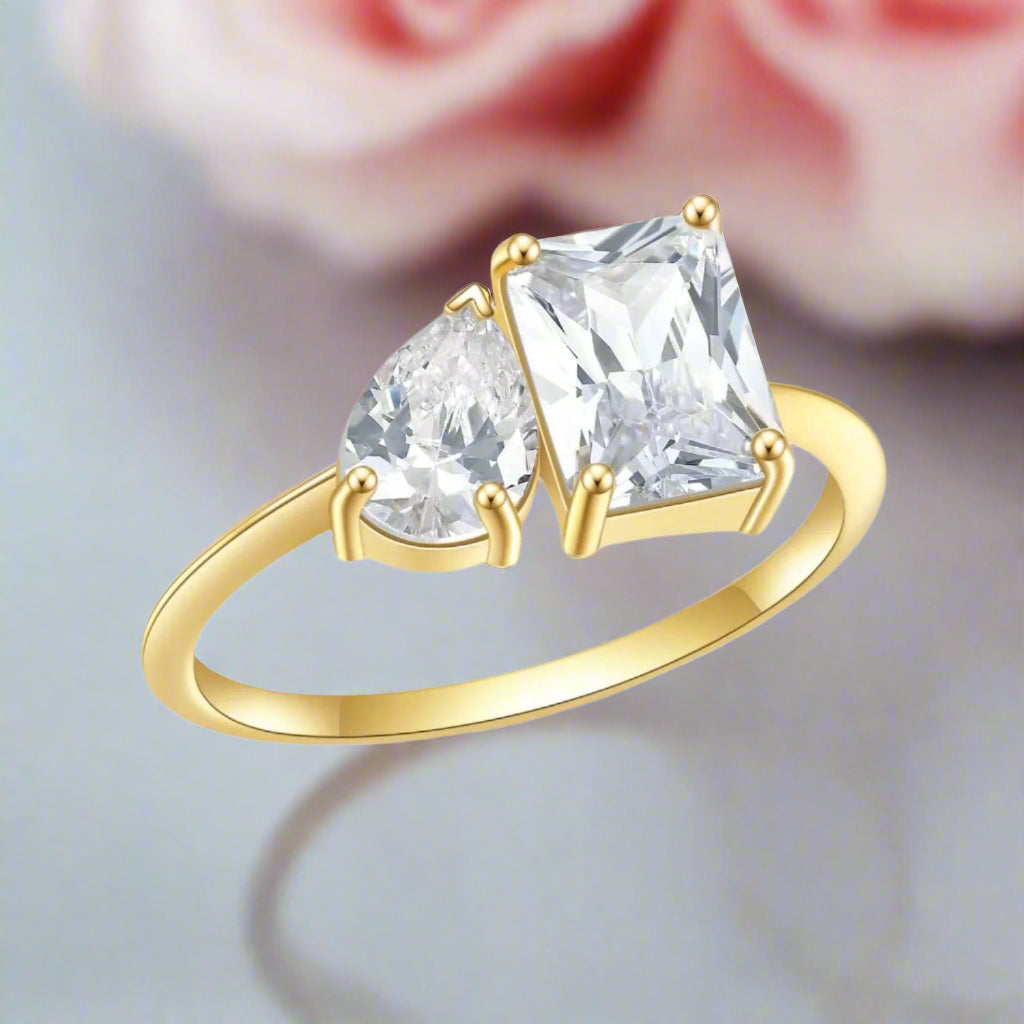 2.8 Ctw Diamond Two Stone Engagement Ring-Black Diamonds New York