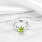 2 carats Green Stone Promise Ring-Black Diamonds New York
