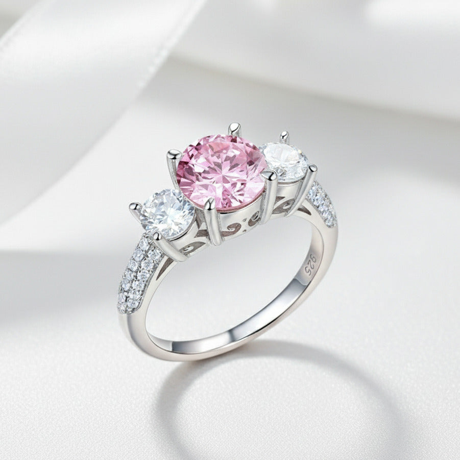 2.0 Ct 3-Diamond Vintage Style Ring-Black Diamonds New York