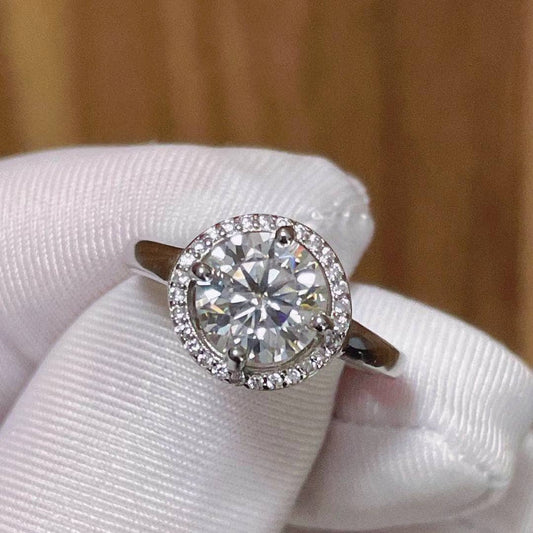 2ct 8mm Round Cut Diamond Engagement Ring-Black Diamonds New York