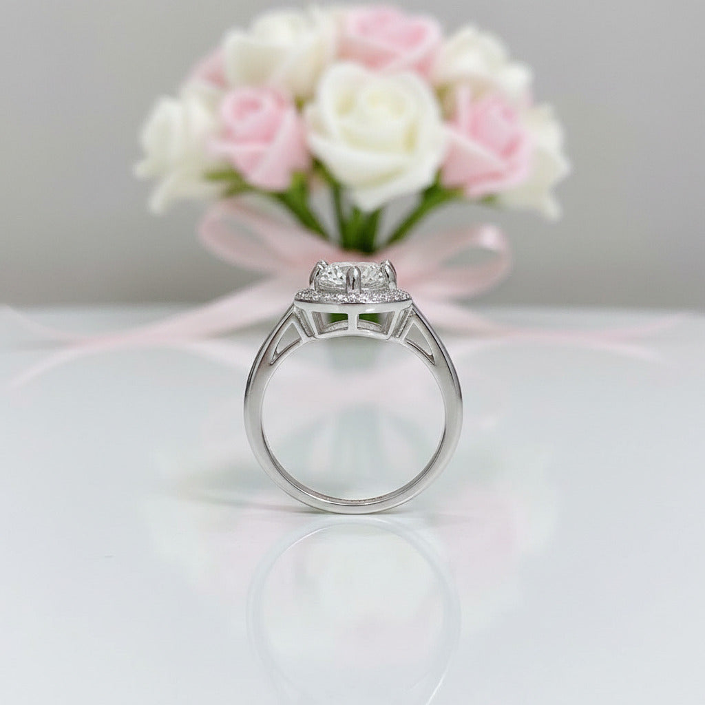 2ct 8mm Round Cut Diamond Option Engagement Ring-Black Diamonds New York