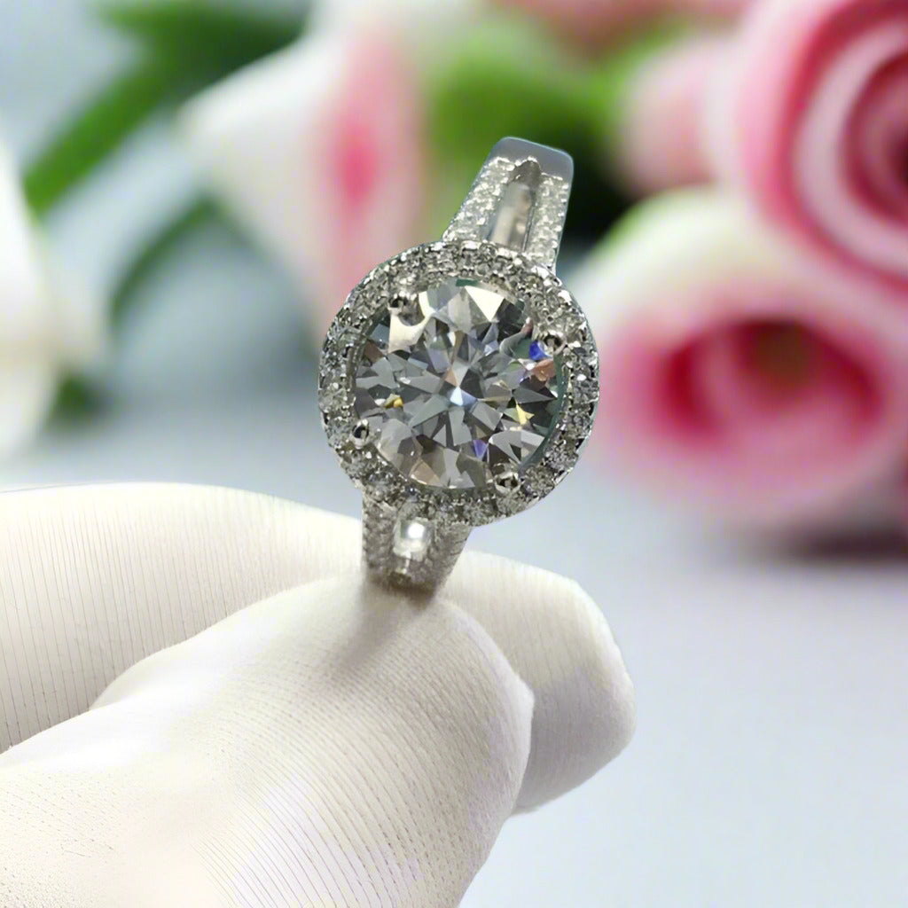 2ct 8mm Round Diamond Wedding Ring-Black Diamonds New York